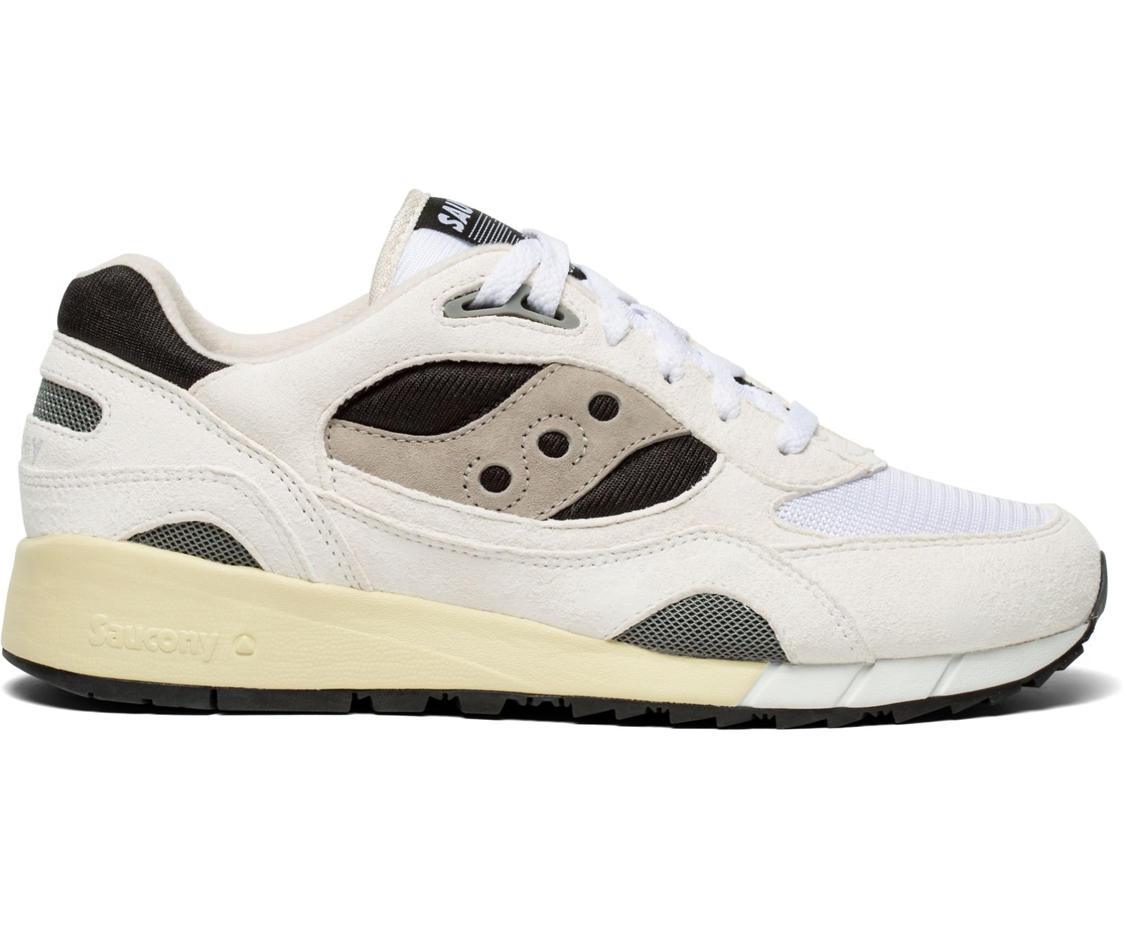 Saucony Shadow 6000 Originals Dam Vita Svarta Grå | Sverige 897TCE